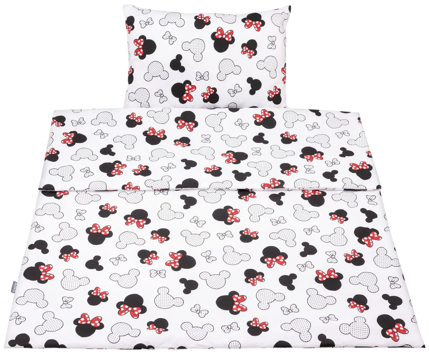 Baumwoll-Kleinkinder-Bettwäsche 2-tlg. Set, Kinderbettbezug 135×100 cm und Kissenbezug 60×40 cm kleine Maus