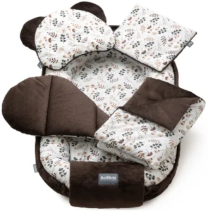 Baby-Nest-Set 100×60 cm, Baby-Dusch-Set für Neugeborene Choco Arcadia