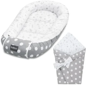 Set 2in1 Babynest und Einschlagdecke, dotti bello