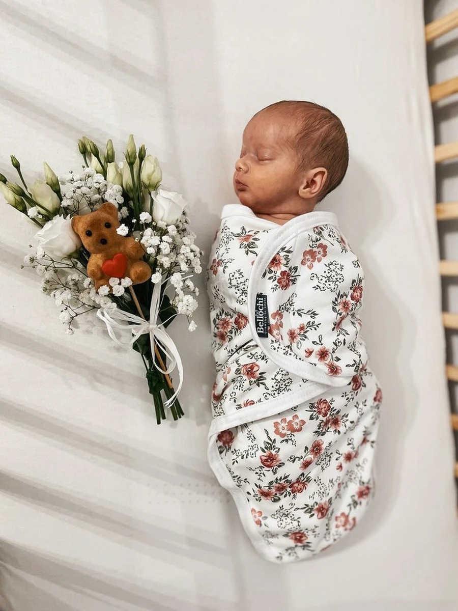 Baby Swaddle Wrap 2 pc Set MiMi Floral 0-3m Bellochi 2