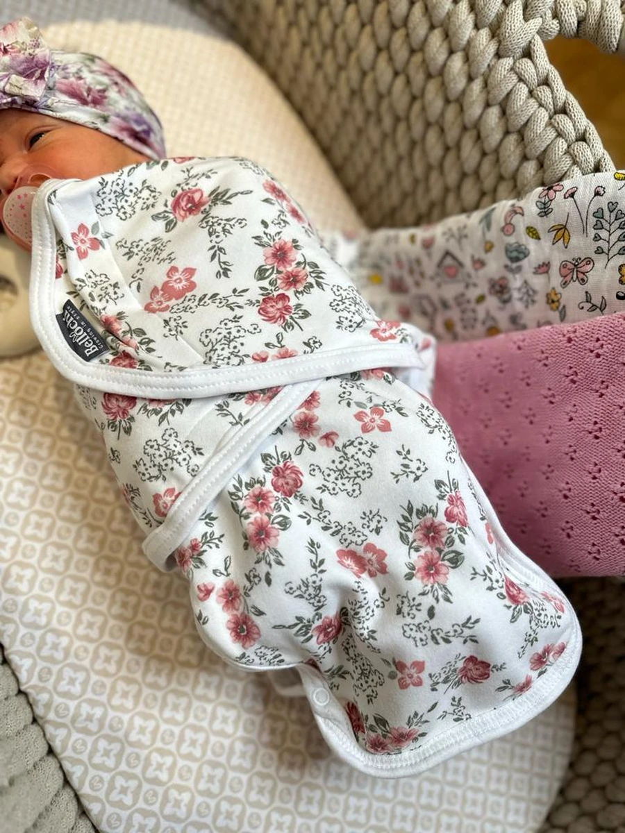 Baby Swaddle Wrap 2 pc Set MiMi Floral 0-3m Bellochi 6