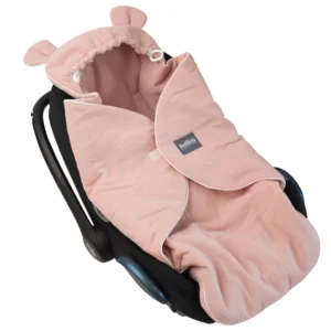 Musselin Einschlagdecke Babyschale Pink