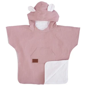 Musselin Poncho für Kinder Pink