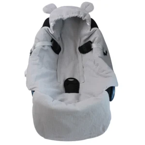 Musselin Einschlagdecke Babyschale Grey