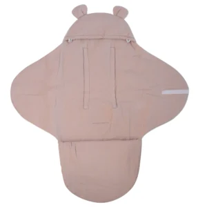 Musselin Einschlagdecke Babyschale Beige