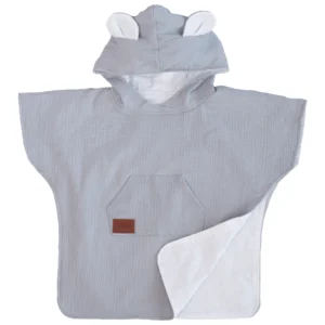 Musselin Poncho für Kinder Grey
