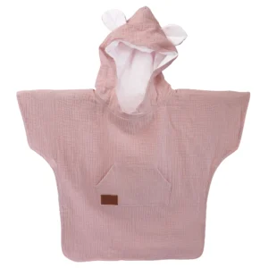 Musselin Poncho für Kinder Pink